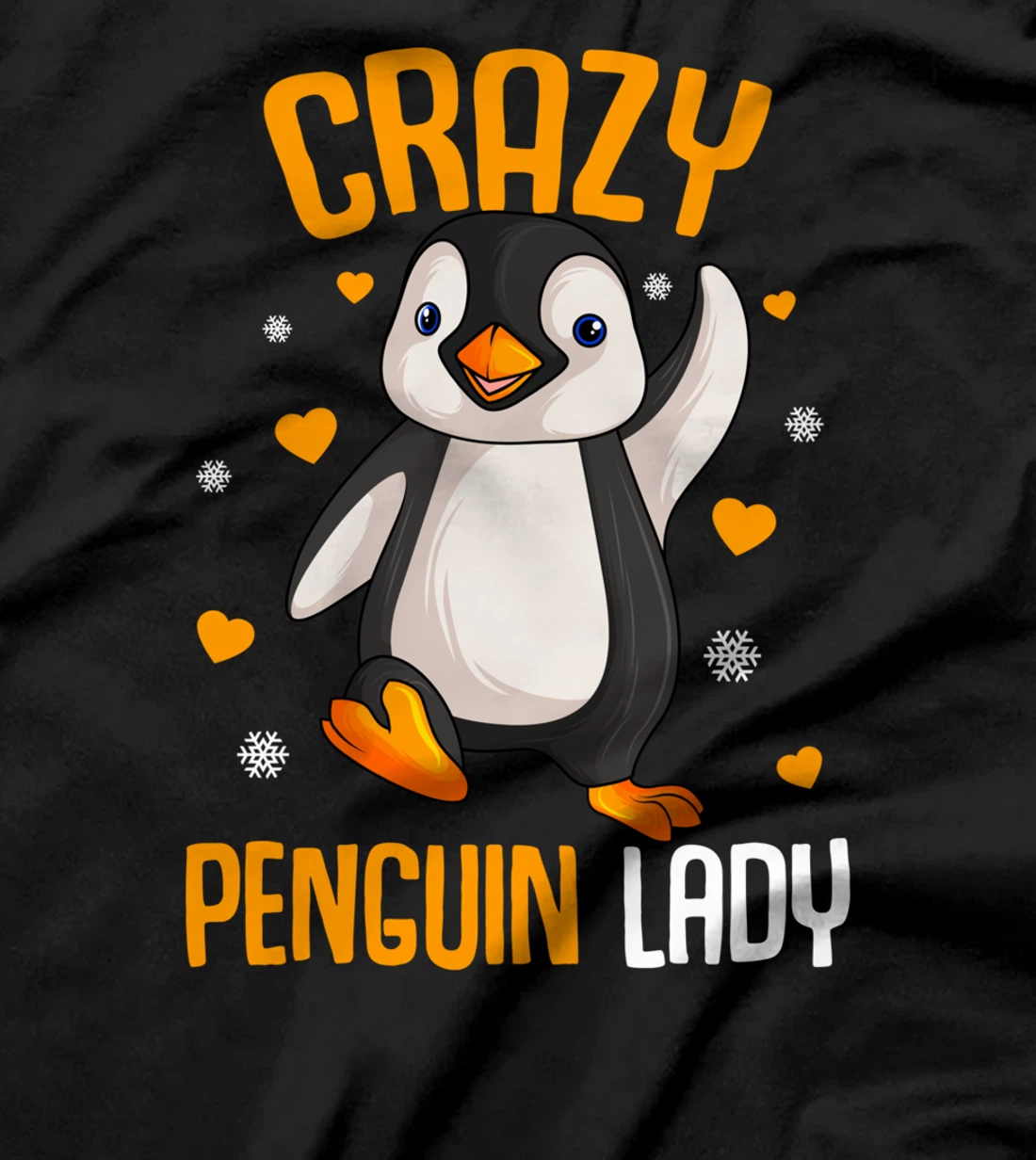 Crazy Penguin Lady Girl Women T-Shirt