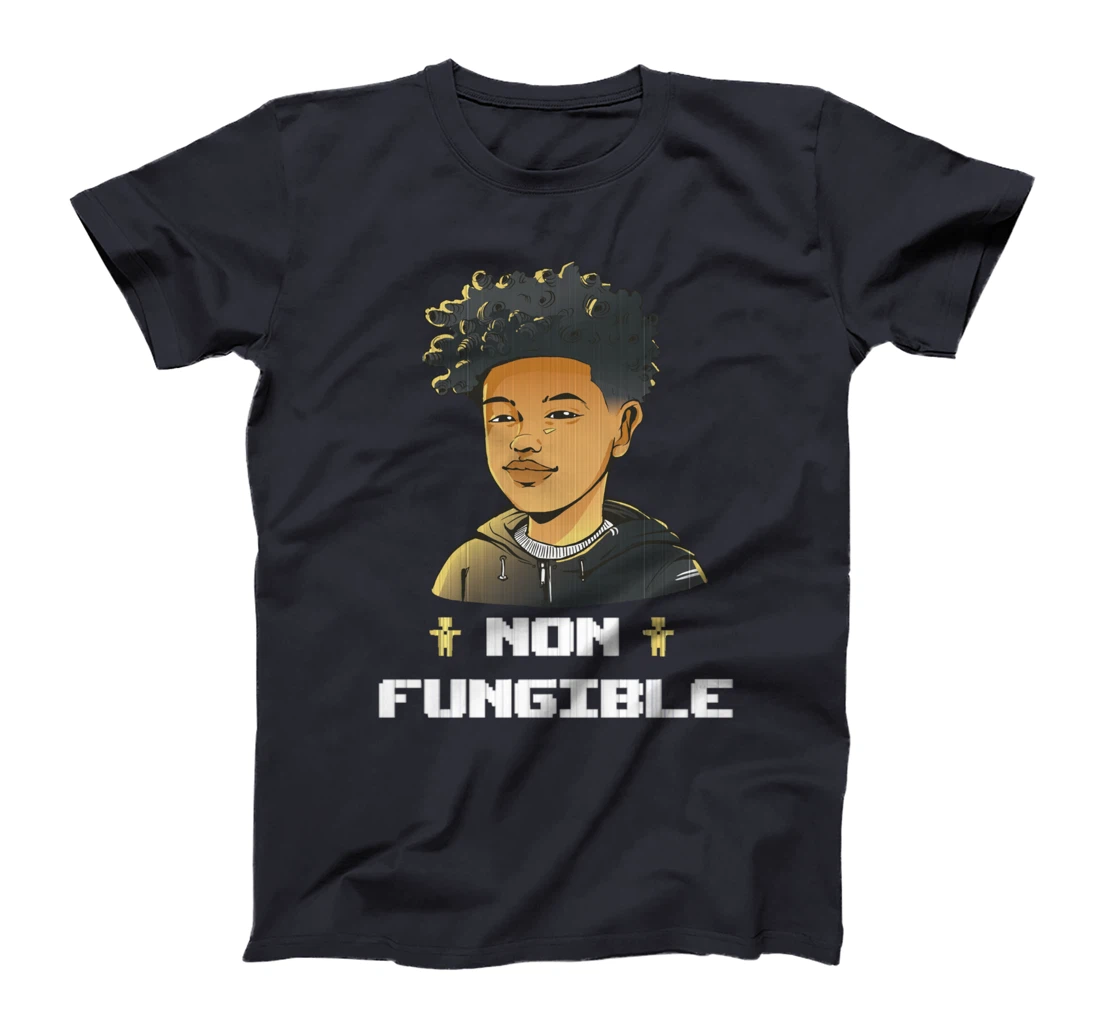 Reusable African American Boy - Pixel Single Design T-Shirt