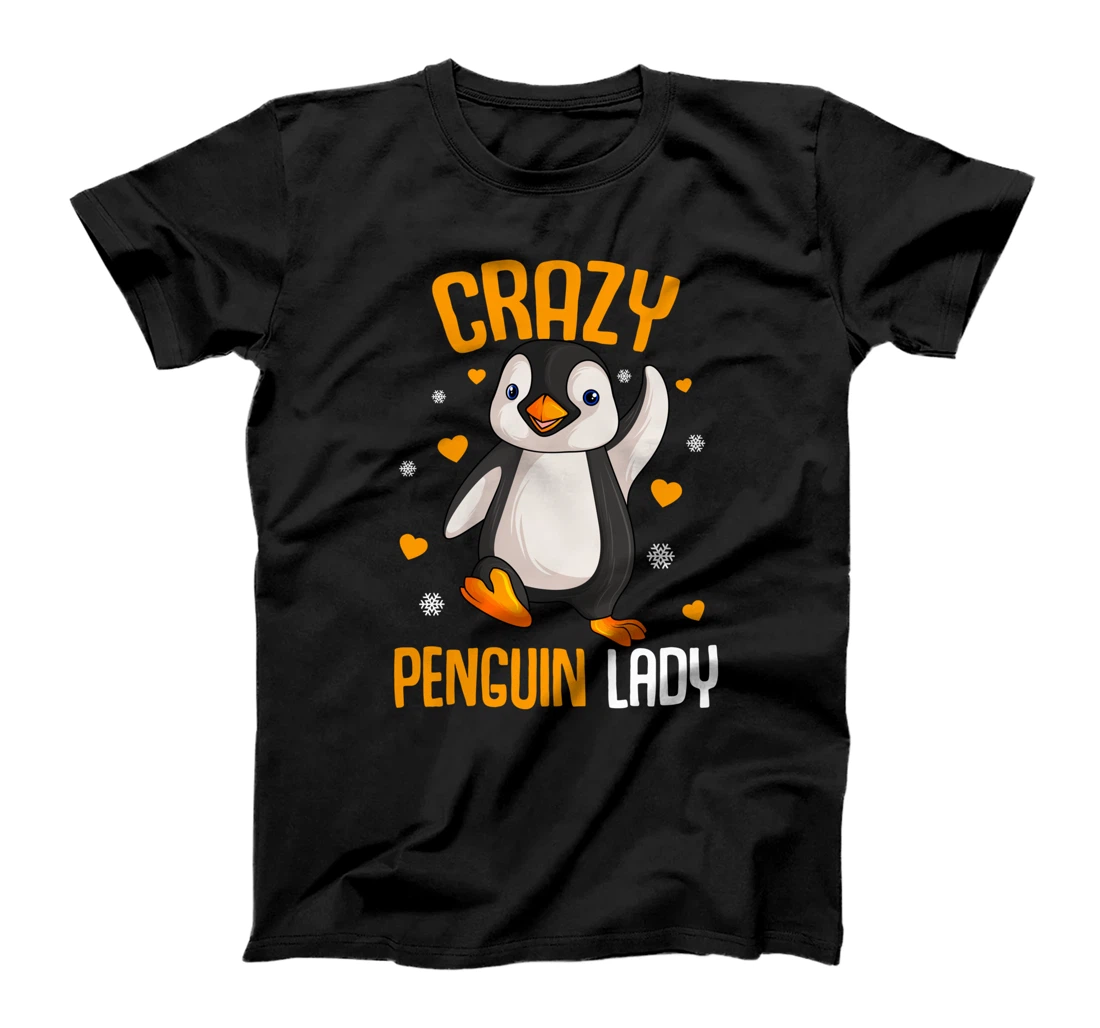 Crazy Penguin Lady Girl Women T-Shirt