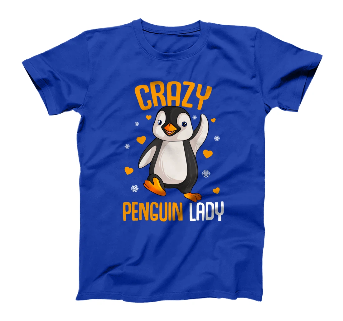Crazy Penguin Lady Girl Women T-Shirt