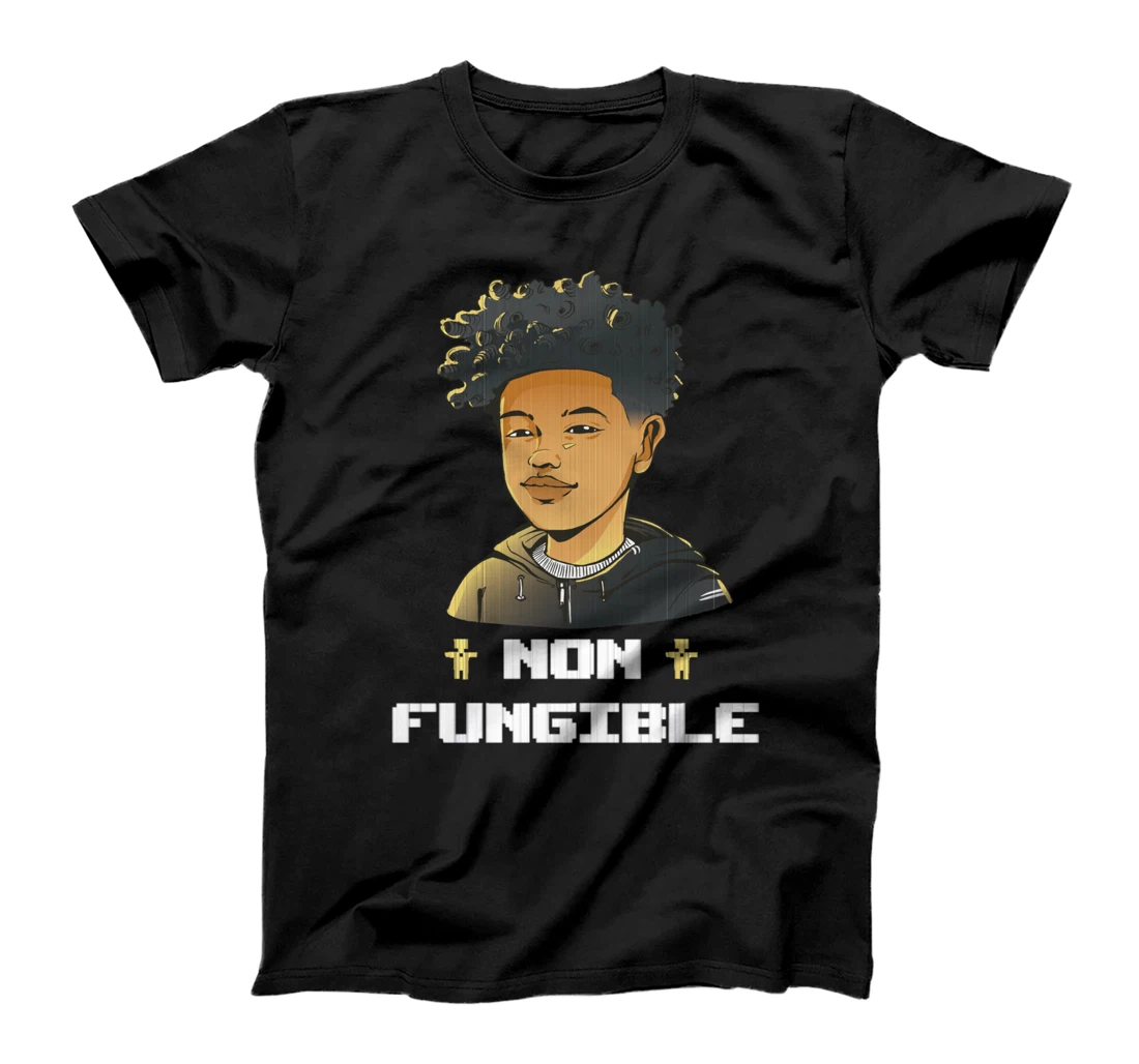 Reusable African American Boy - Pixel Single Design T-Shirt