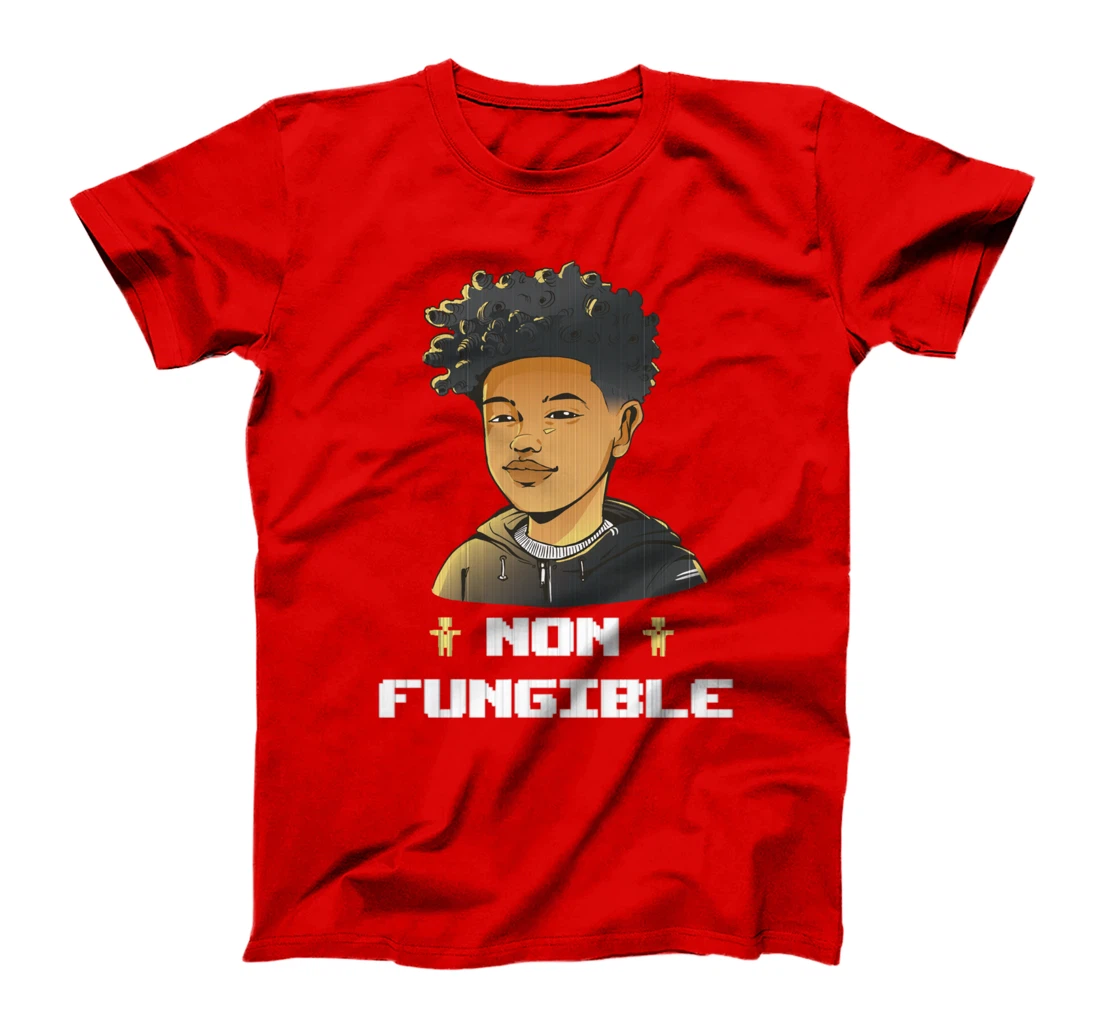 Reusable African American Boy - Pixel Single Design T-Shirt