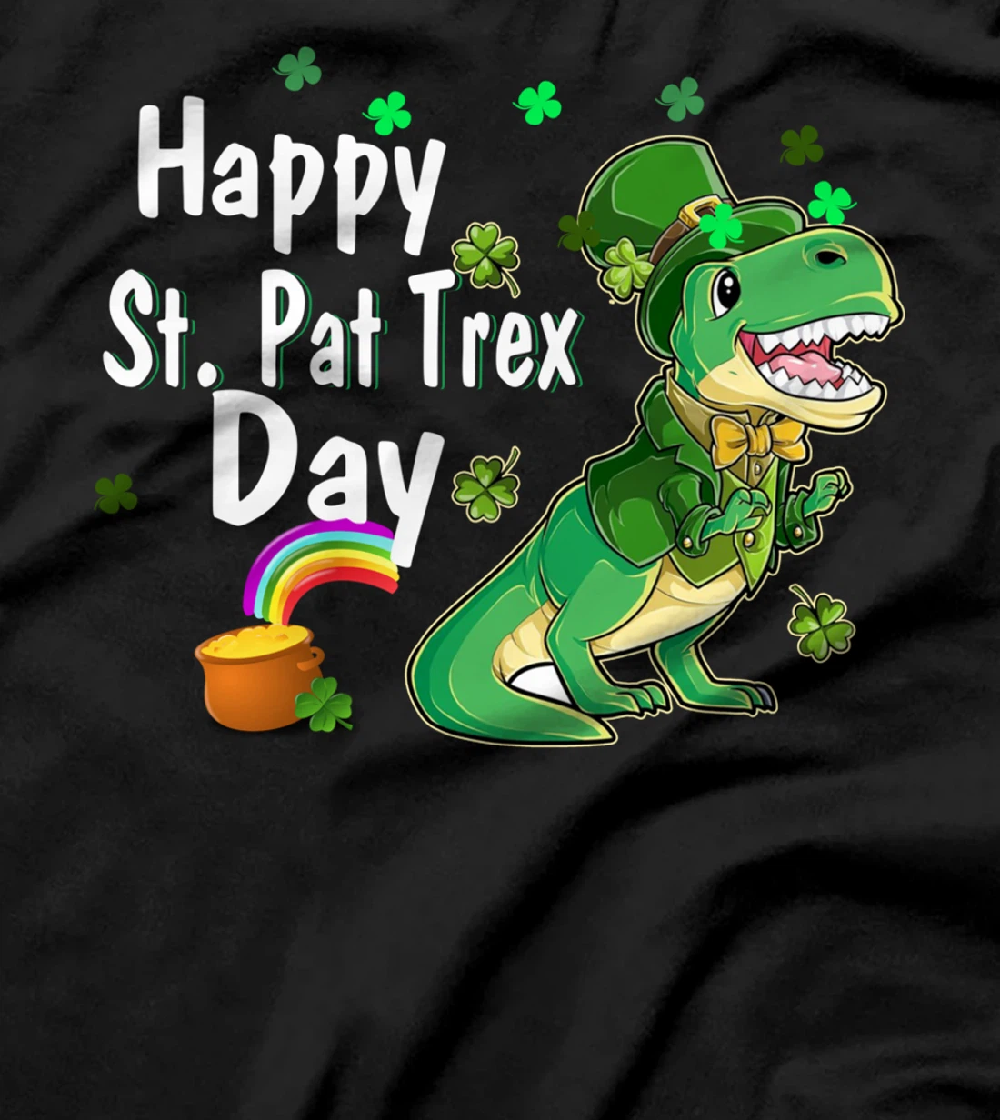 Happy St Pat Trex Day Dino Patricks Day Lucky Toddler Boys T-Shirt