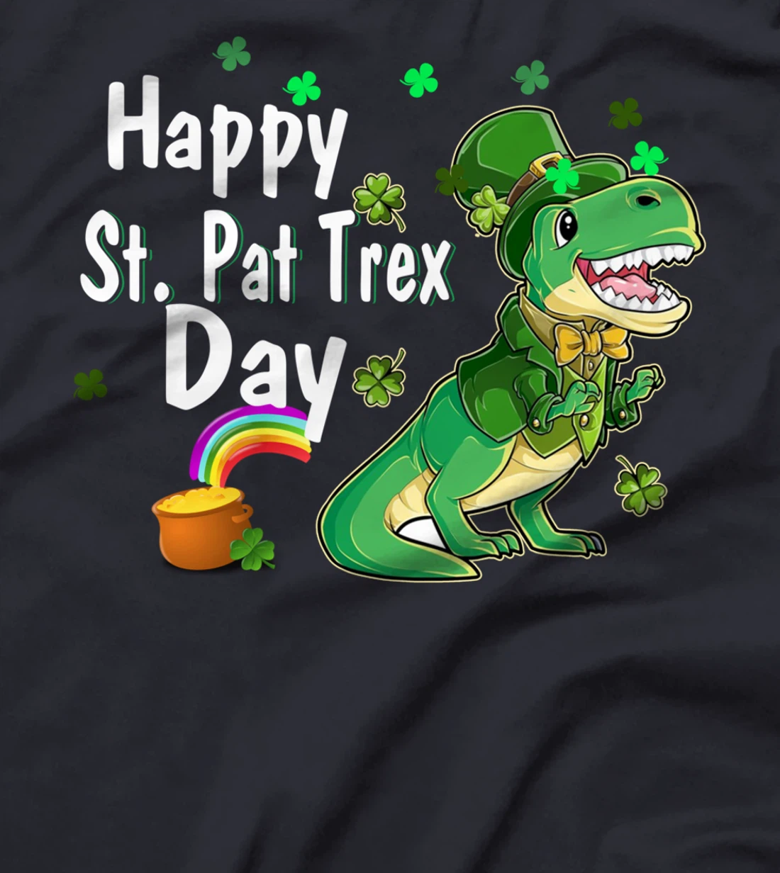 Happy St Pat Trex Day Dino Patricks Day Lucky Toddler Boys T-Shirt
