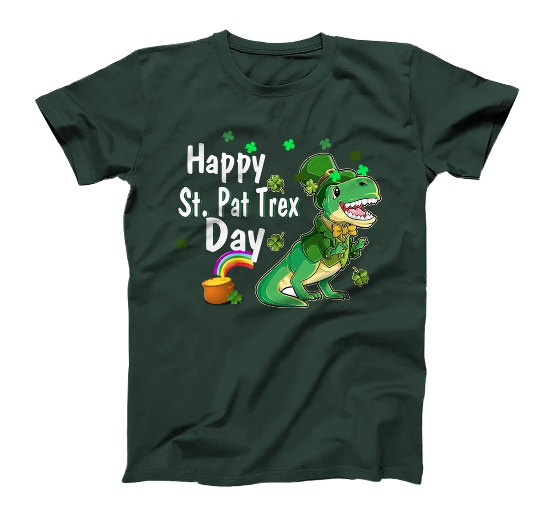 Happy St Pat Trex Day Dino Patricks Day Lucky Toddler Boys T-Shirt