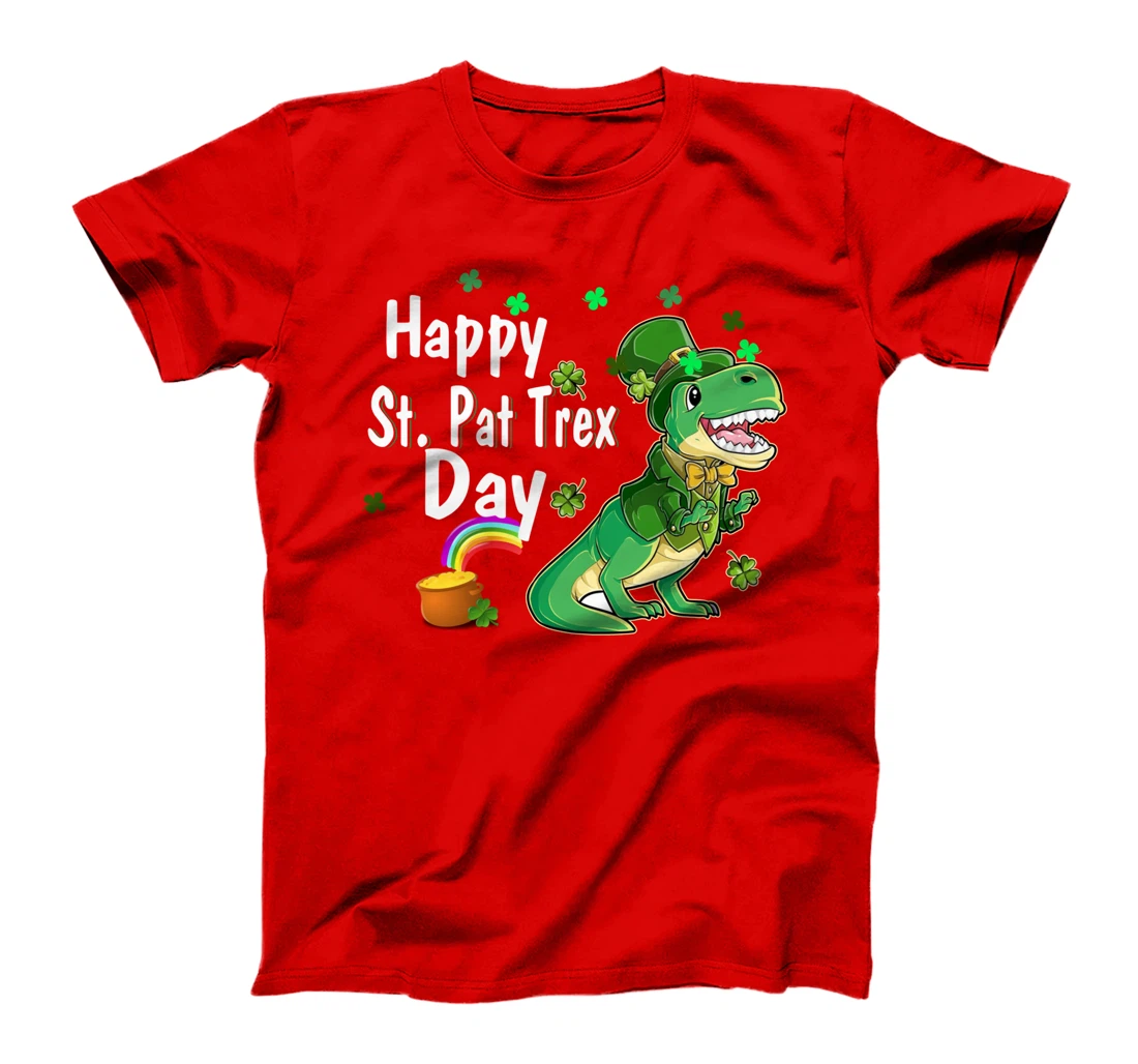 Happy St Pat Trex Day Dino Patricks Day Lucky Toddler Boys T-Shirt