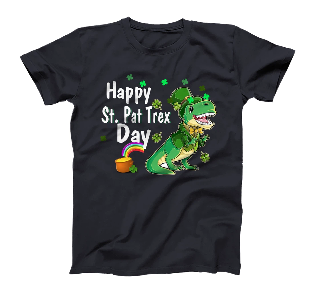 Happy St Pat Trex Day Dino Patricks Day Lucky Toddler Boys T-Shirt