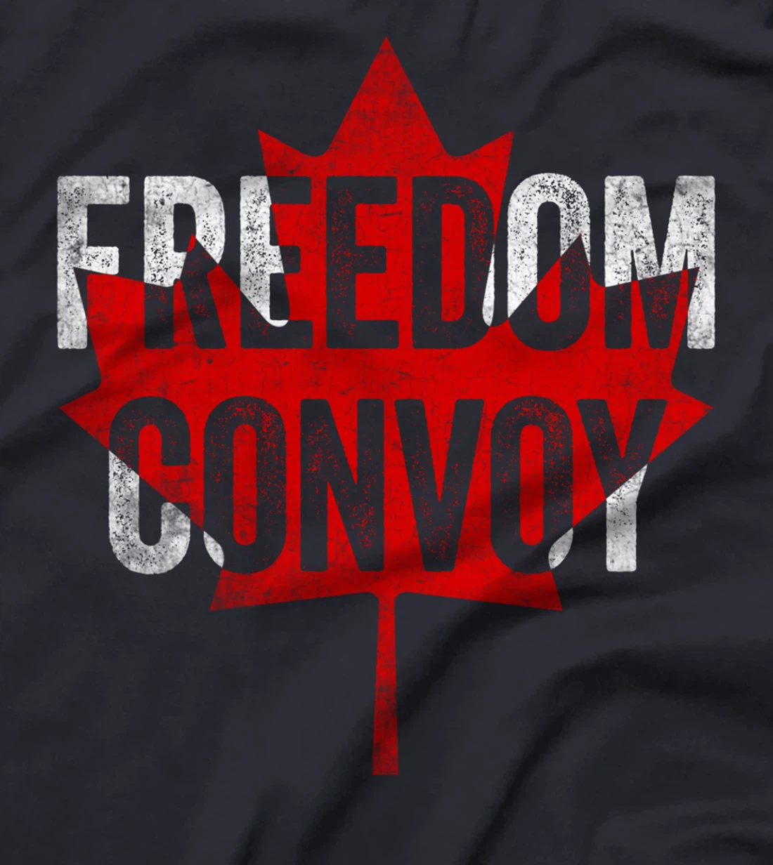 FREEDOM CONVOY 2022 CANADIAN TRUCKER TEES MAPLE LEAF VINTAGE T-Shirt