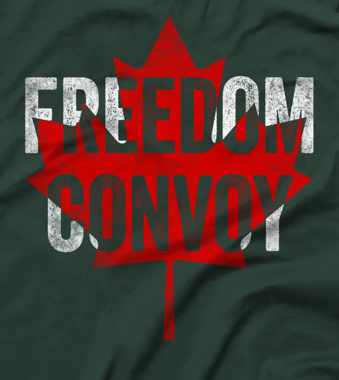 FREEDOM CONVOY 2022 CANADIAN TRUCKER TEES MAPLE LEAF VINTAGE T-Shirt