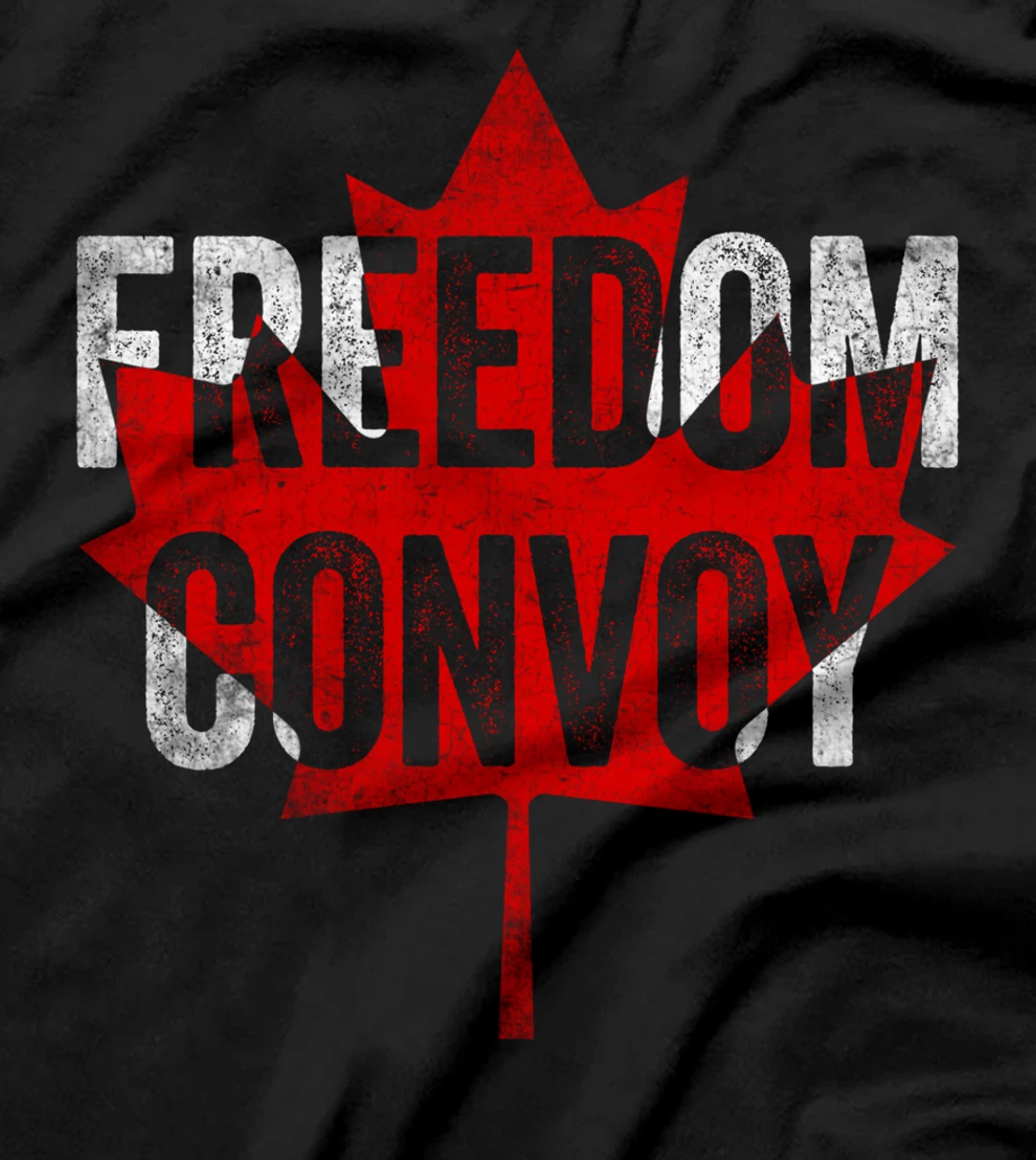 FREEDOM CONVOY 2022 CANADIAN TRUCKER TEES MAPLE LEAF VINTAGE T-Shirt