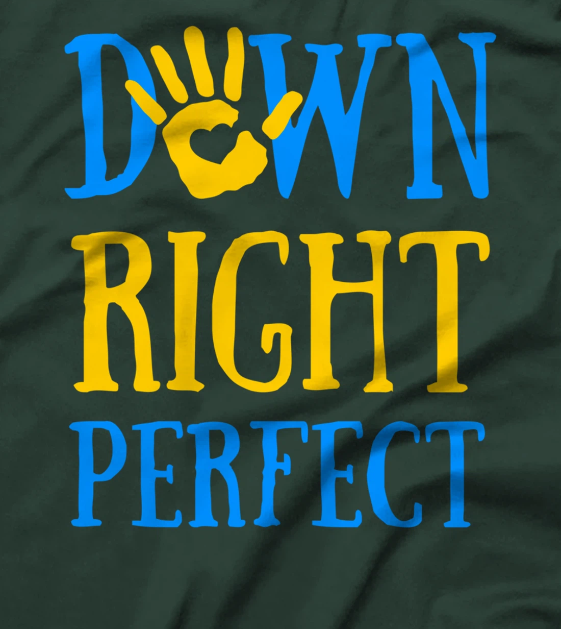 Down Right Perfect Down Syndrome Awareness T21 Ribbon T-Shirt