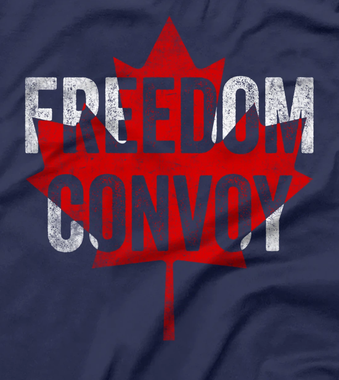 FREEDOM CONVOY 2022 CANADIAN TRUCKER TEES MAPLE LEAF VINTAGE T-Shirt