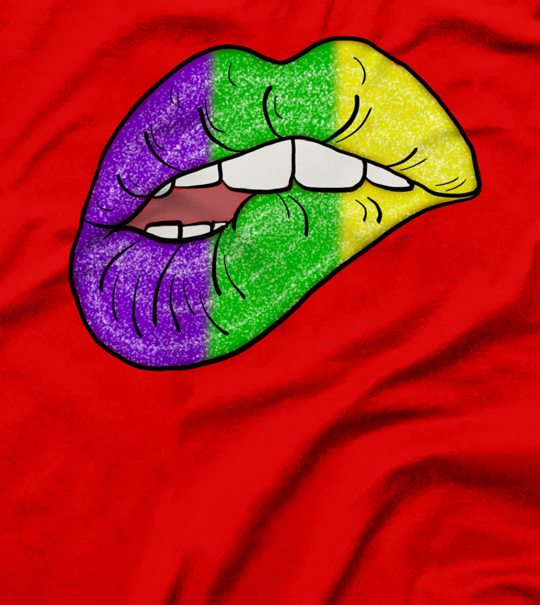 Lips Kiss Mardi Gras Carnival Costume a Mardi Gras Lips T-Shirt