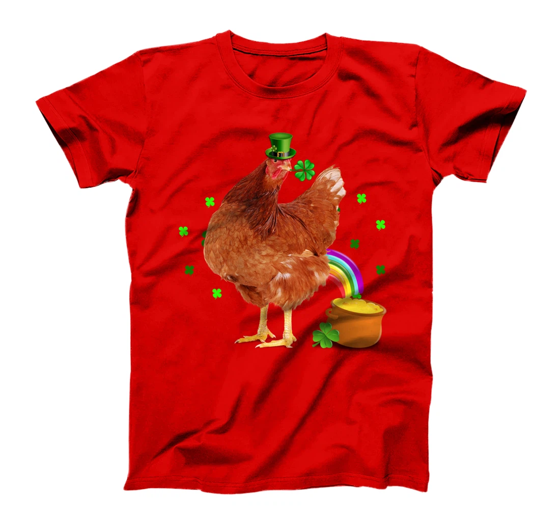 Funny Chicken Leprechaun Hat St. Patrick's Day Shamrock T-Shirt