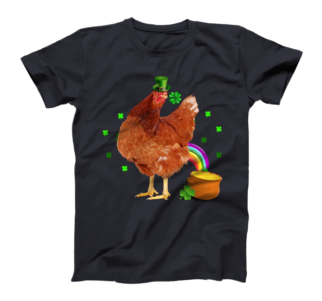 Funny Chicken Leprechaun Hat St. Patrick's Day Shamrock T-Shirt