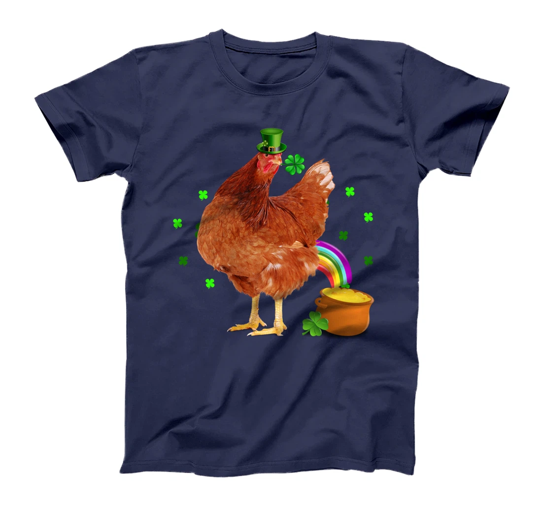 Funny Chicken Leprechaun Hat St. Patrick's Day Shamrock T-Shirt