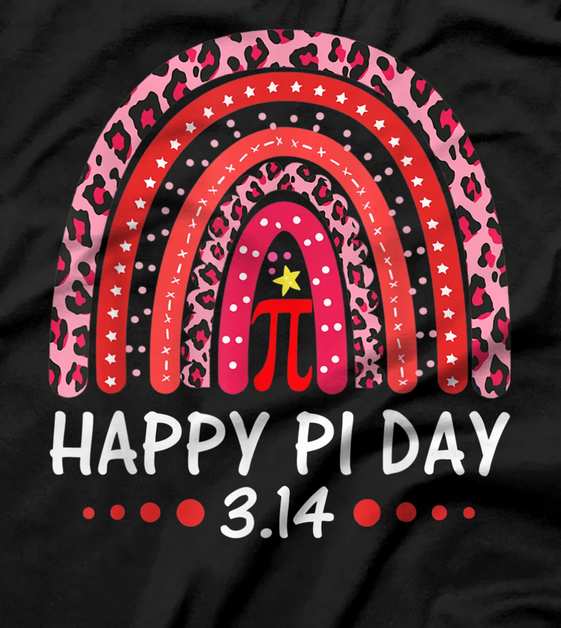 Happy Pi Day Mathematics Math Symbol Teacher Leopard Rainbow T-Shirt, Kid T-Shirt and Women T-Shirt