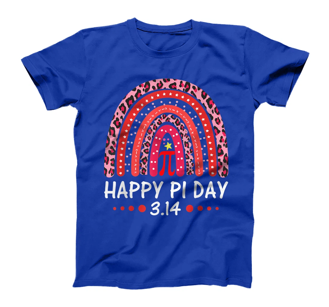 Happy Pi Day Mathematics Math Symbol Teacher Leopard Rainbow T-Shirt, Kid T-Shirt and Women T-Shirt