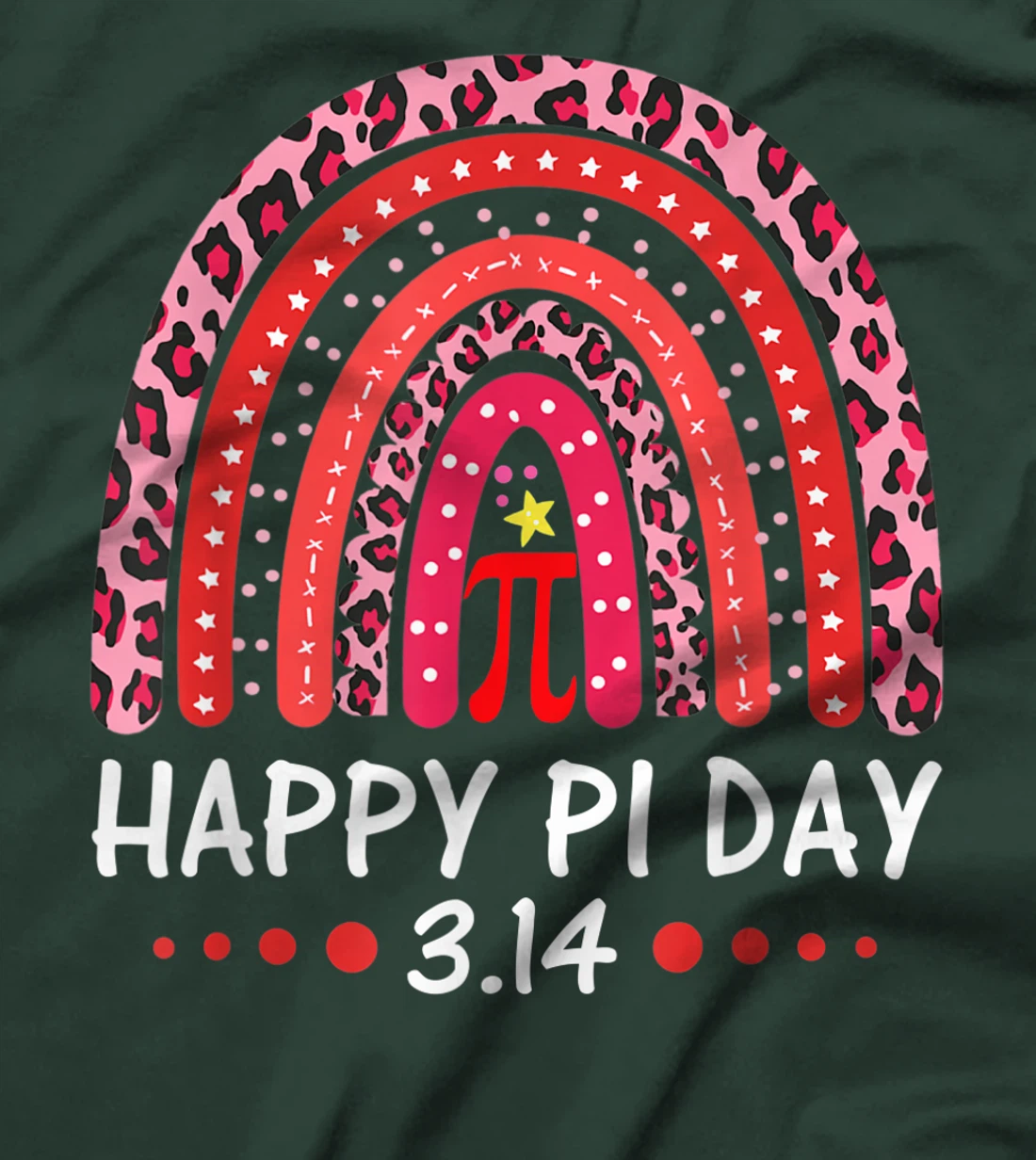 Happy Pi Day Mathematics Math Symbol Teacher Leopard Rainbow T-Shirt, Kid T-Shirt and Women T-Shirt