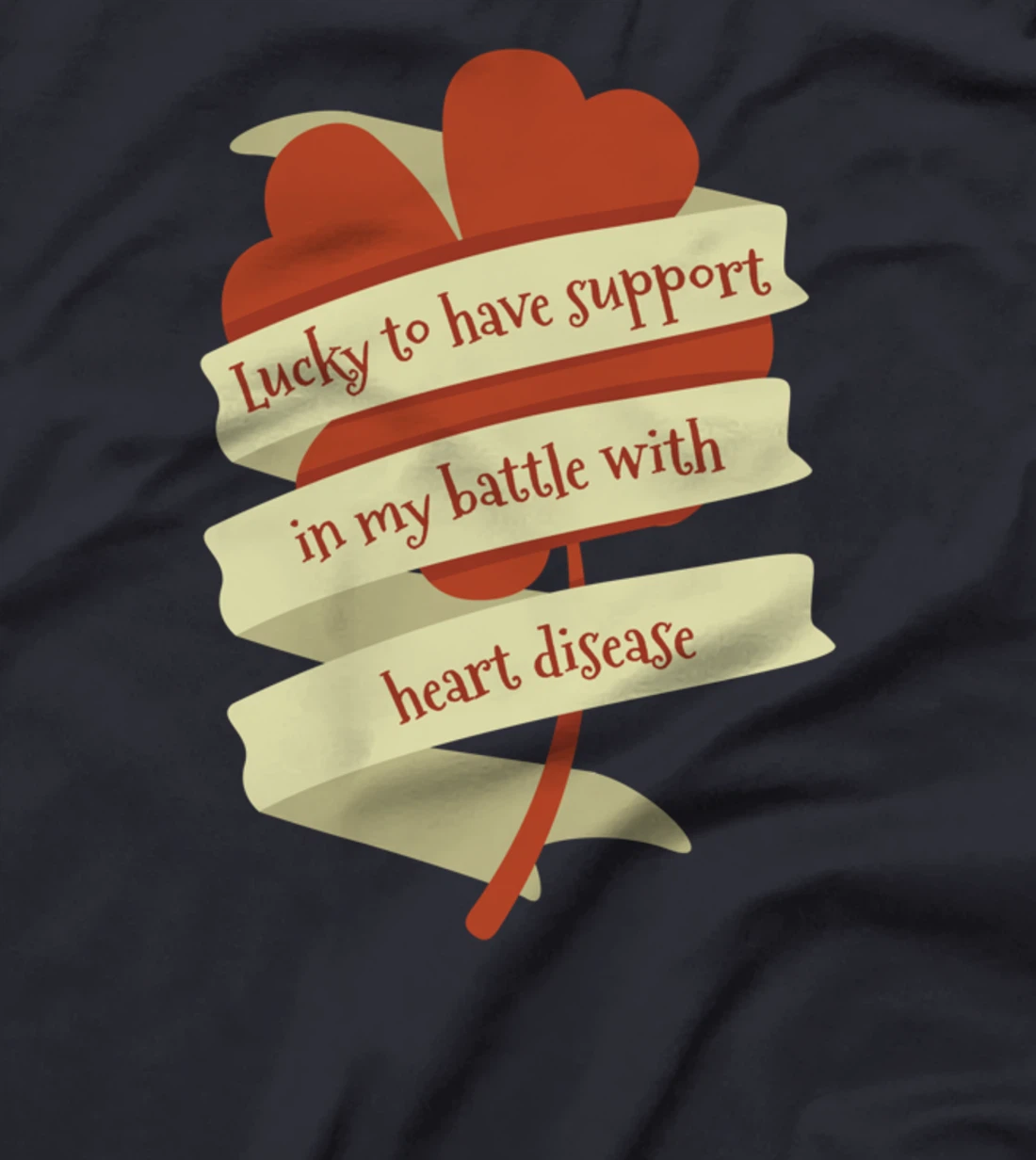 St Patricks Day Four Leaf Clover Heart Disease Awareness T-Shirt
