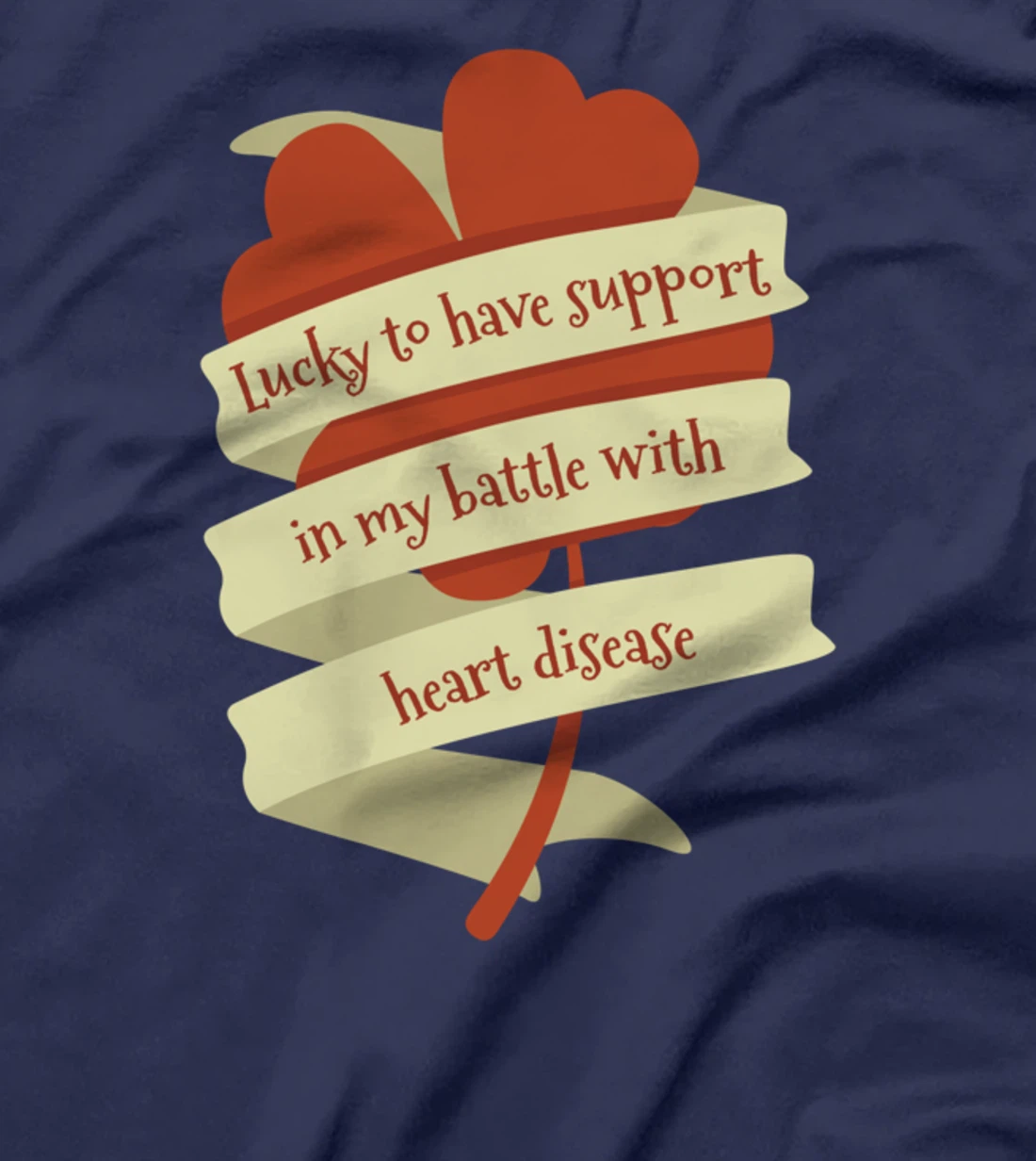 St Patricks Day Four Leaf Clover Heart Disease Awareness T-Shirt