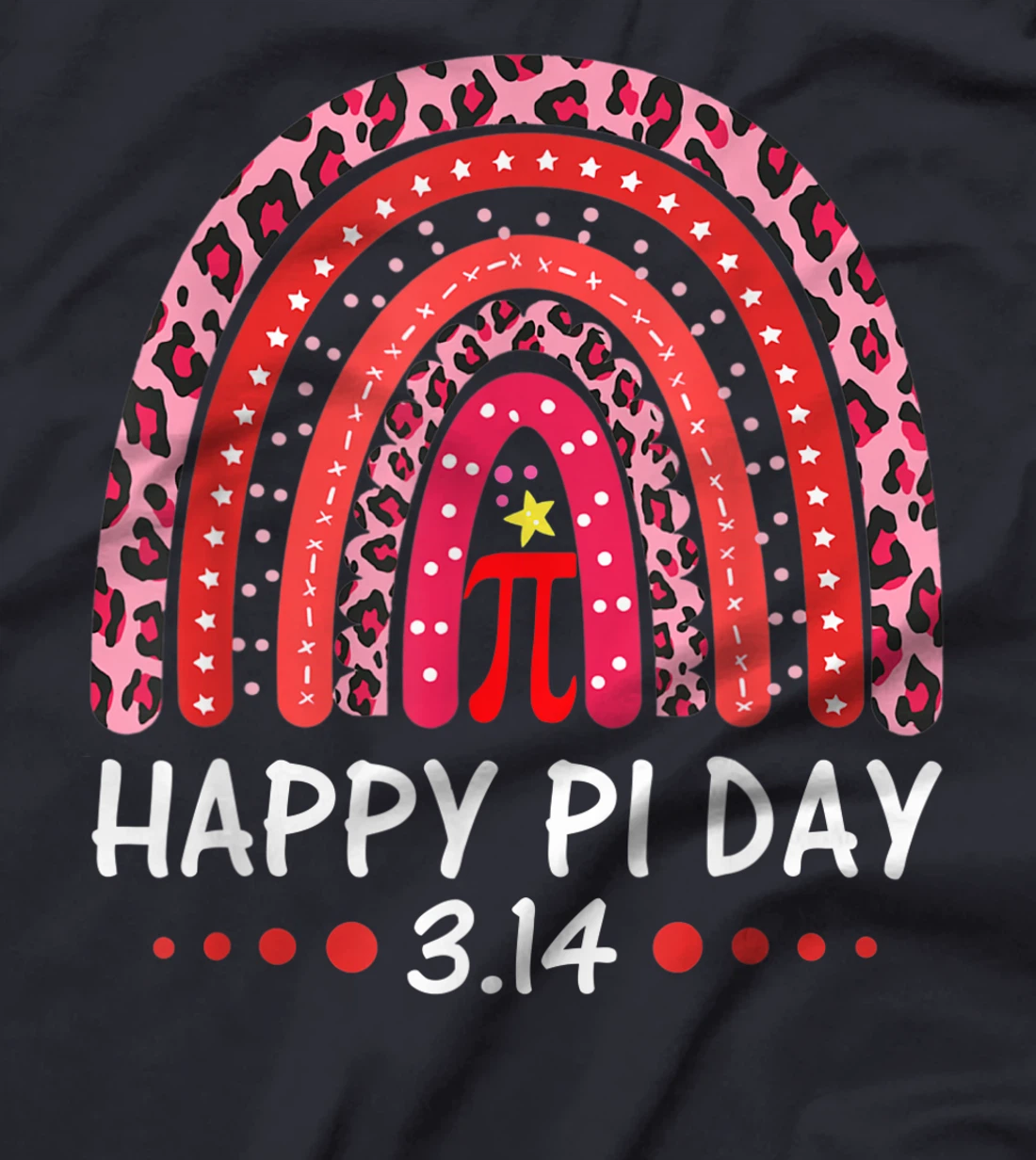 Happy Pi Day Mathematics Math Symbol Teacher Leopard Rainbow T-Shirt, Kid T-Shirt and Women T-Shirt