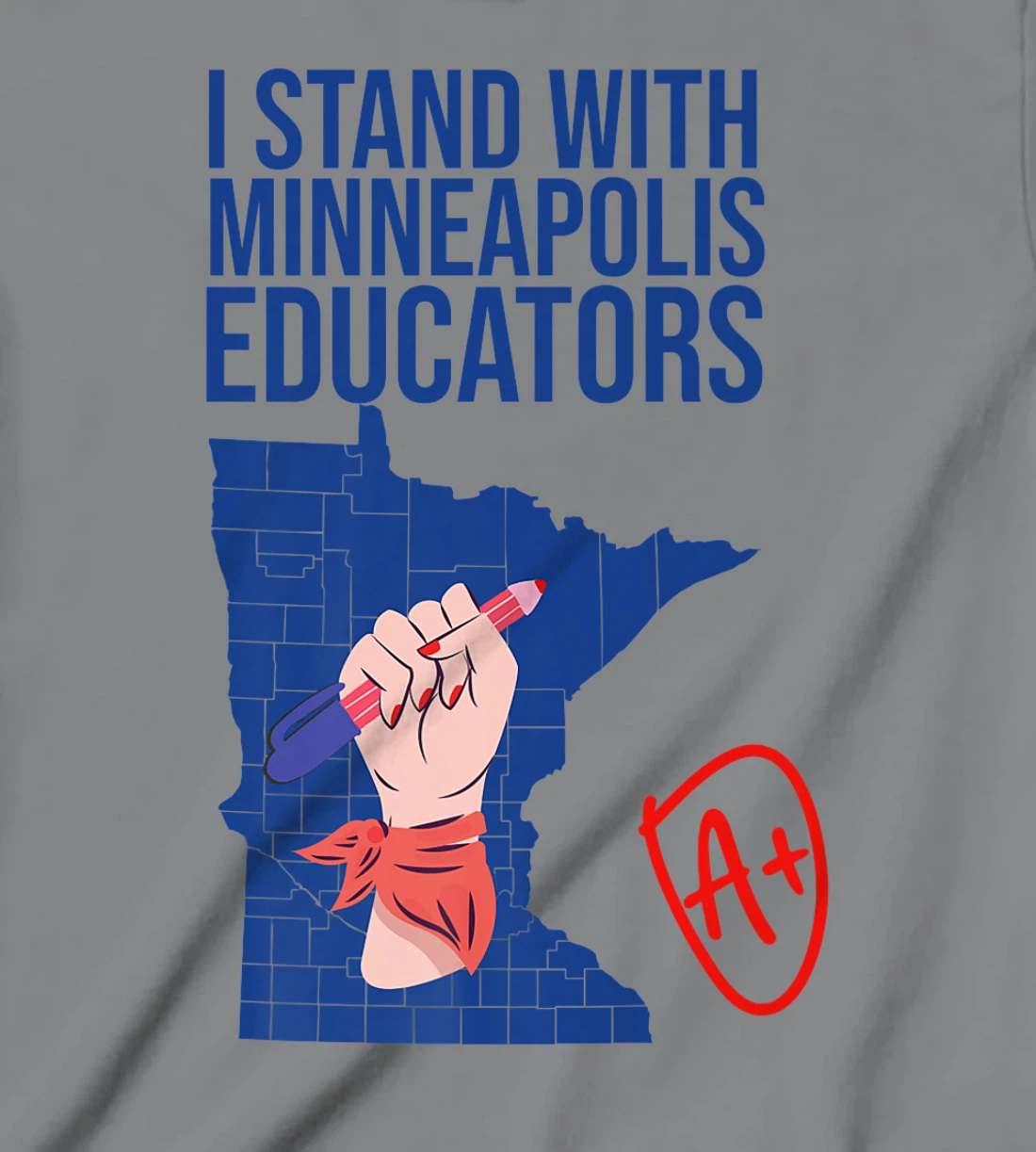 I Support Minneapolis Educators Teacher Walkout 2022 Strike T-Shirt, Kid T-Shirt and Women T-Shirt