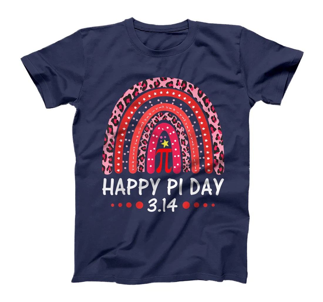 Happy Pi Day Mathematics Math Symbol Teacher Leopard Rainbow T-Shirt, Kid T-Shirt and Women T-Shirt