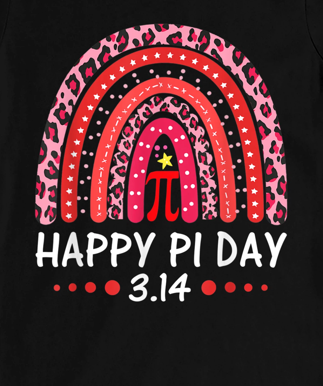 Happy Pi Day Mathematics Math Symbol Teacher Leopard Rainbow T-Shirt, Kid T-Shirt and Women T-Shirt