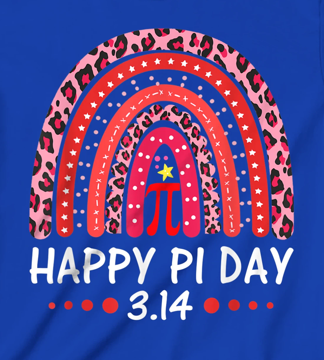Happy Pi Day Mathematics Math Symbol Teacher Leopard Rainbow T-Shirt, Kid T-Shirt and Women T-Shirt