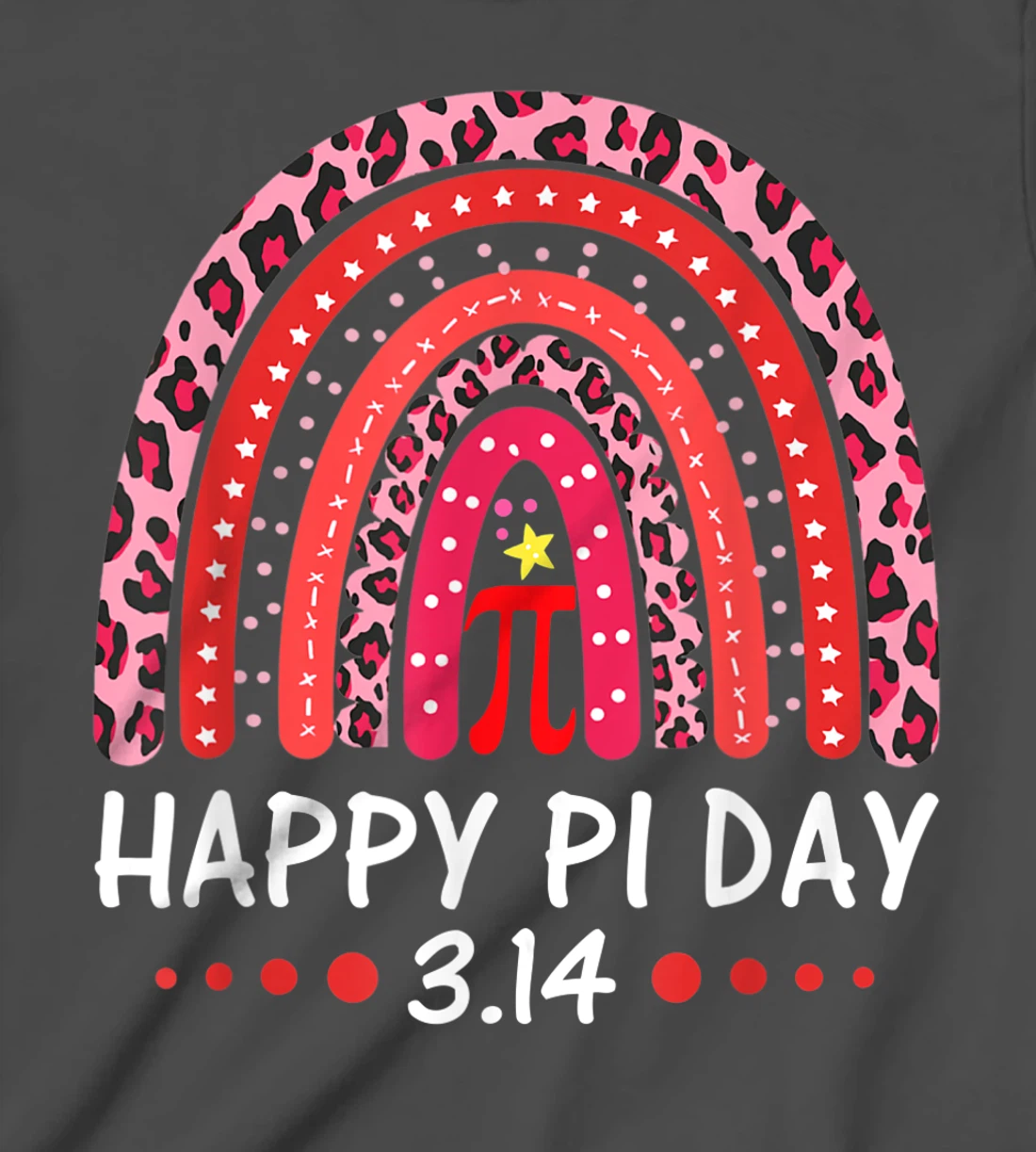 Happy Pi Day Mathematics Math Symbol Teacher Leopard Rainbow T-Shirt, Kid T-Shirt and Women T-Shirt
