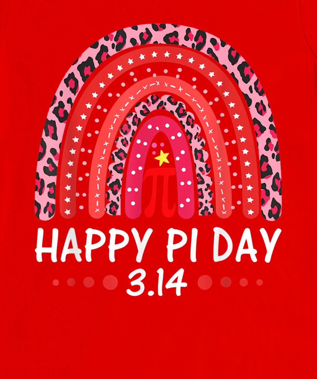 Happy Pi Day Mathematics Math Symbol Teacher Leopard Rainbow T-Shirt, Kid T-Shirt and Women T-Shirt