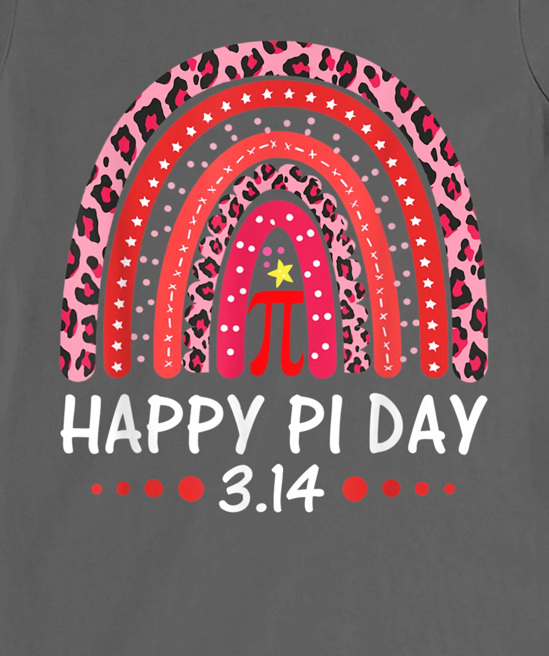 Happy Pi Day Mathematics Math Symbol Teacher Leopard Rainbow T-Shirt, Kid T-Shirt and Women T-Shirt
