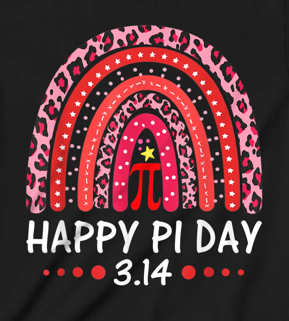 Happy Pi Day Mathematics Math Symbol Teacher Leopard Rainbow T-Shirt, Kid T-Shirt and Women T-Shirt