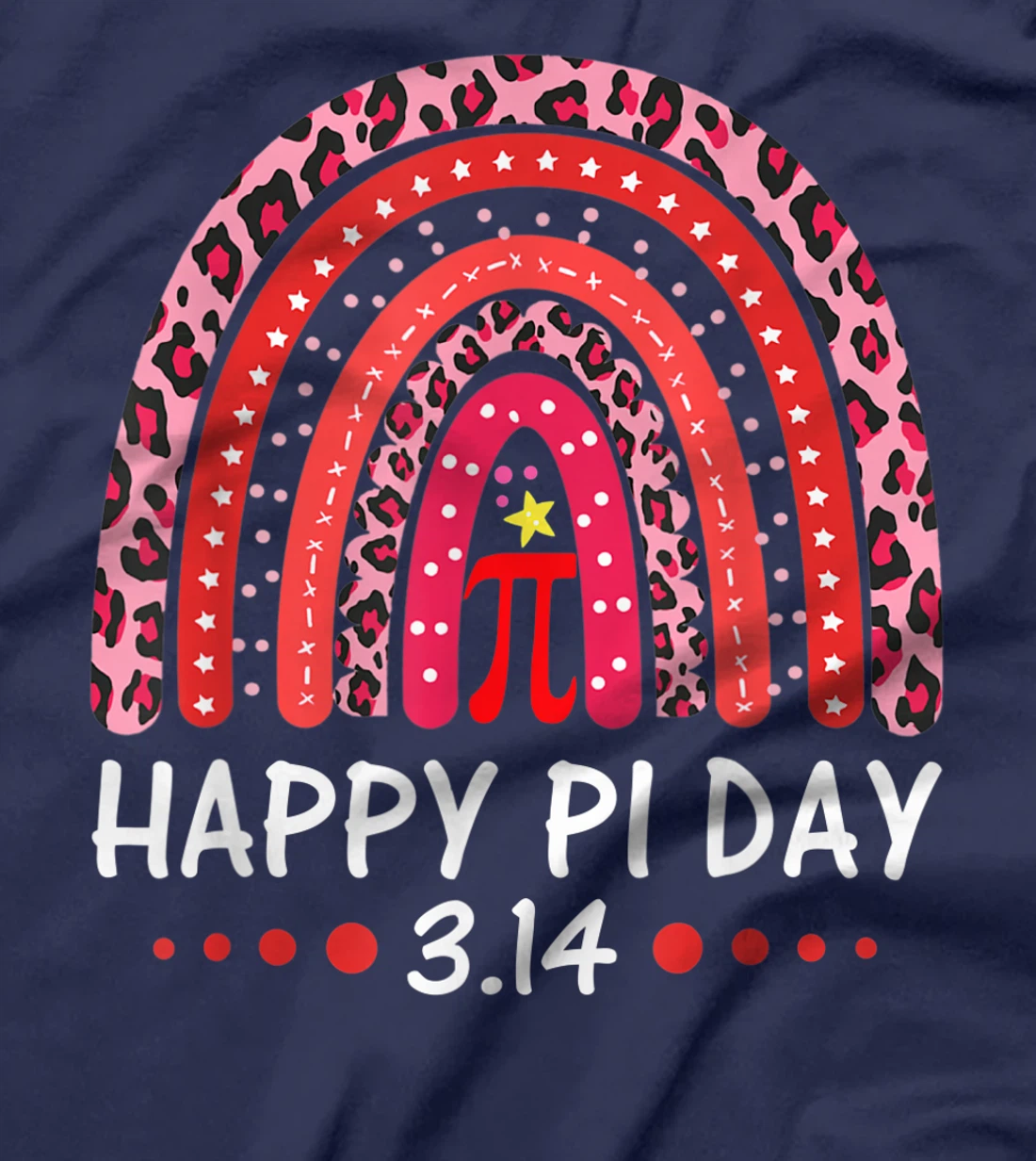 Happy Pi Day Mathematics Math Symbol Teacher Leopard Rainbow T-Shirt, Kid T-Shirt and Women T-Shirt
