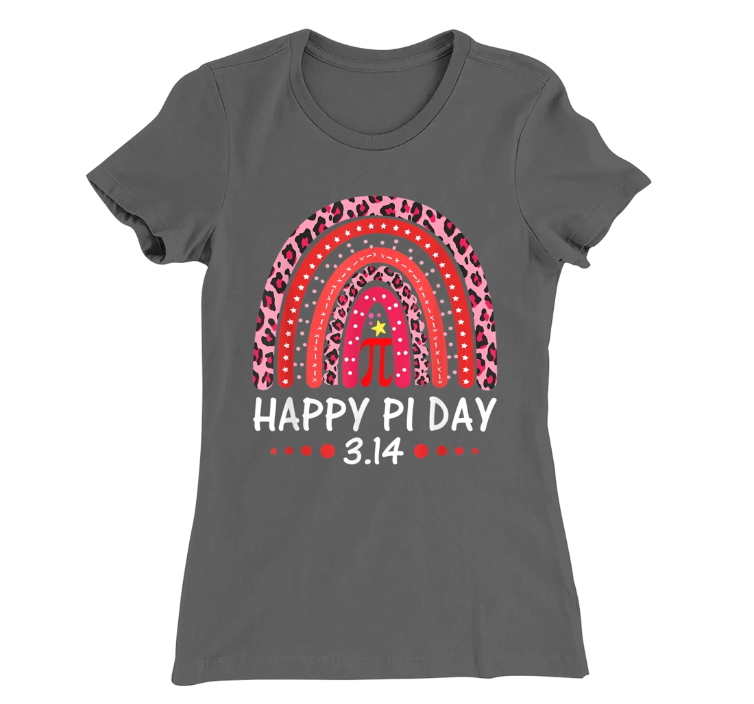 Happy Pi Day Mathematics Math Symbol Teacher Leopard Rainbow T-Shirt, Kid T-Shirt and Women T-Shirt