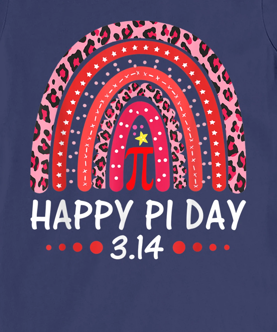Happy Pi Day Mathematics Math Symbol Teacher Leopard Rainbow T-Shirt, Kid T-Shirt and Women T-Shirt