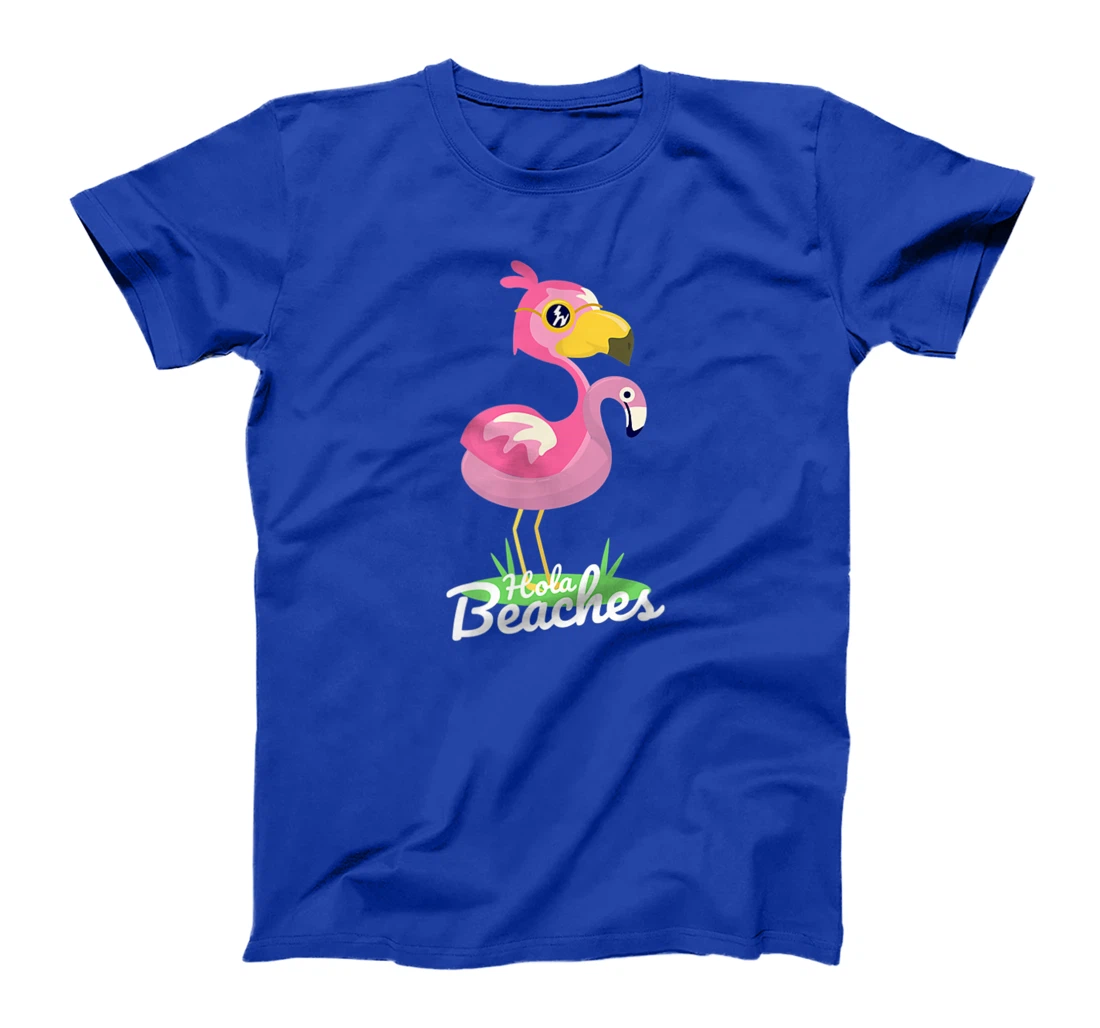Hola Beaches Funny Summer Beach Flamingo Sunglasses T-Shirt, Kid T-Shirt and Women T-Shirt