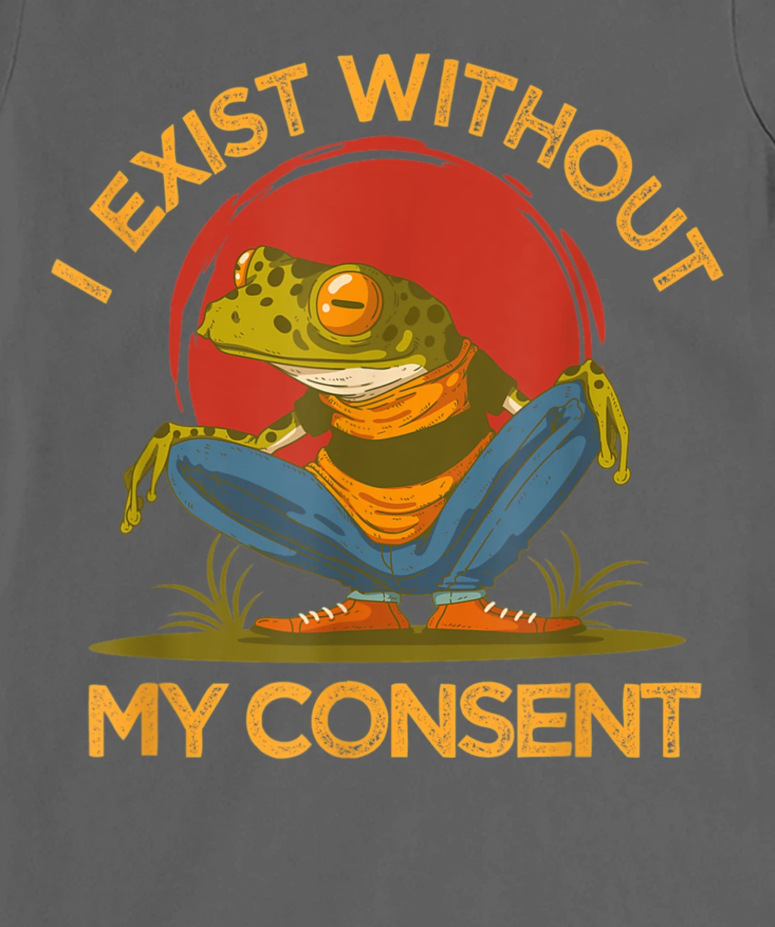 I Exist Without My Consent Shirt, Funny Frog Lover Graphic T-Shirt, Women T-Shirt