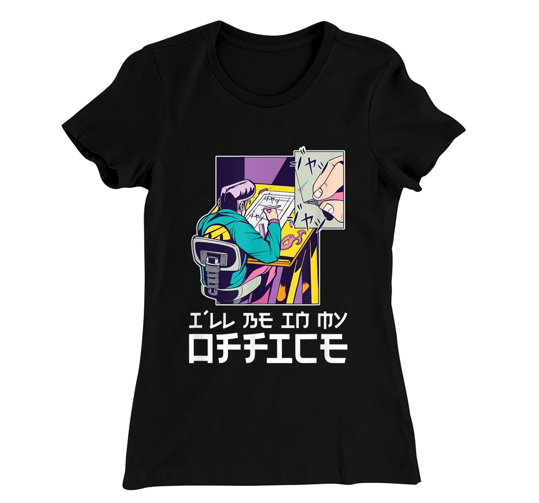 I'll be in my office aesthetic anime drawer T-Shirt, Kid T-Shirt and Women T-Shirt