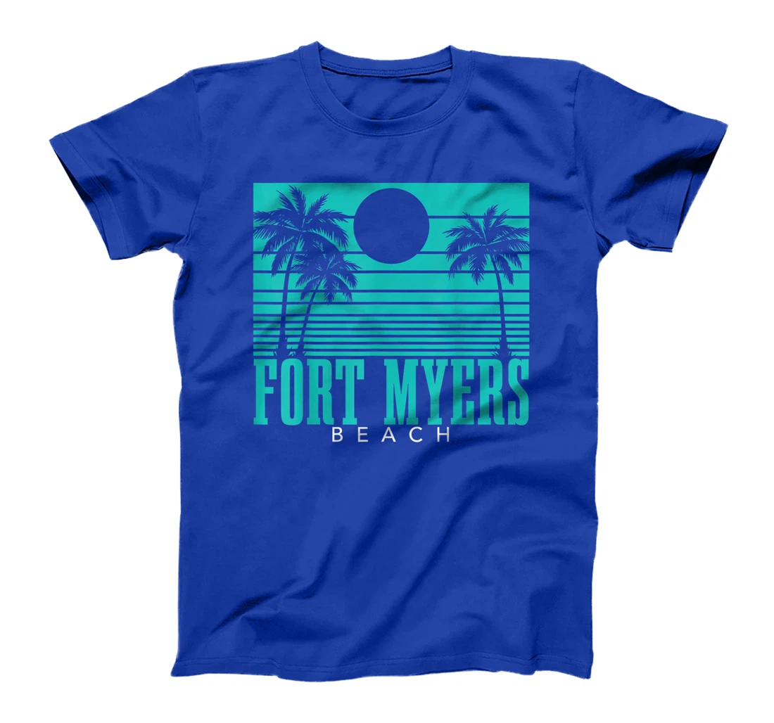 Fort Myers Beach Florida Palm Trees Surf Vintage Retro T-Shirt, Kid T-Shirt and Women T-Shirt