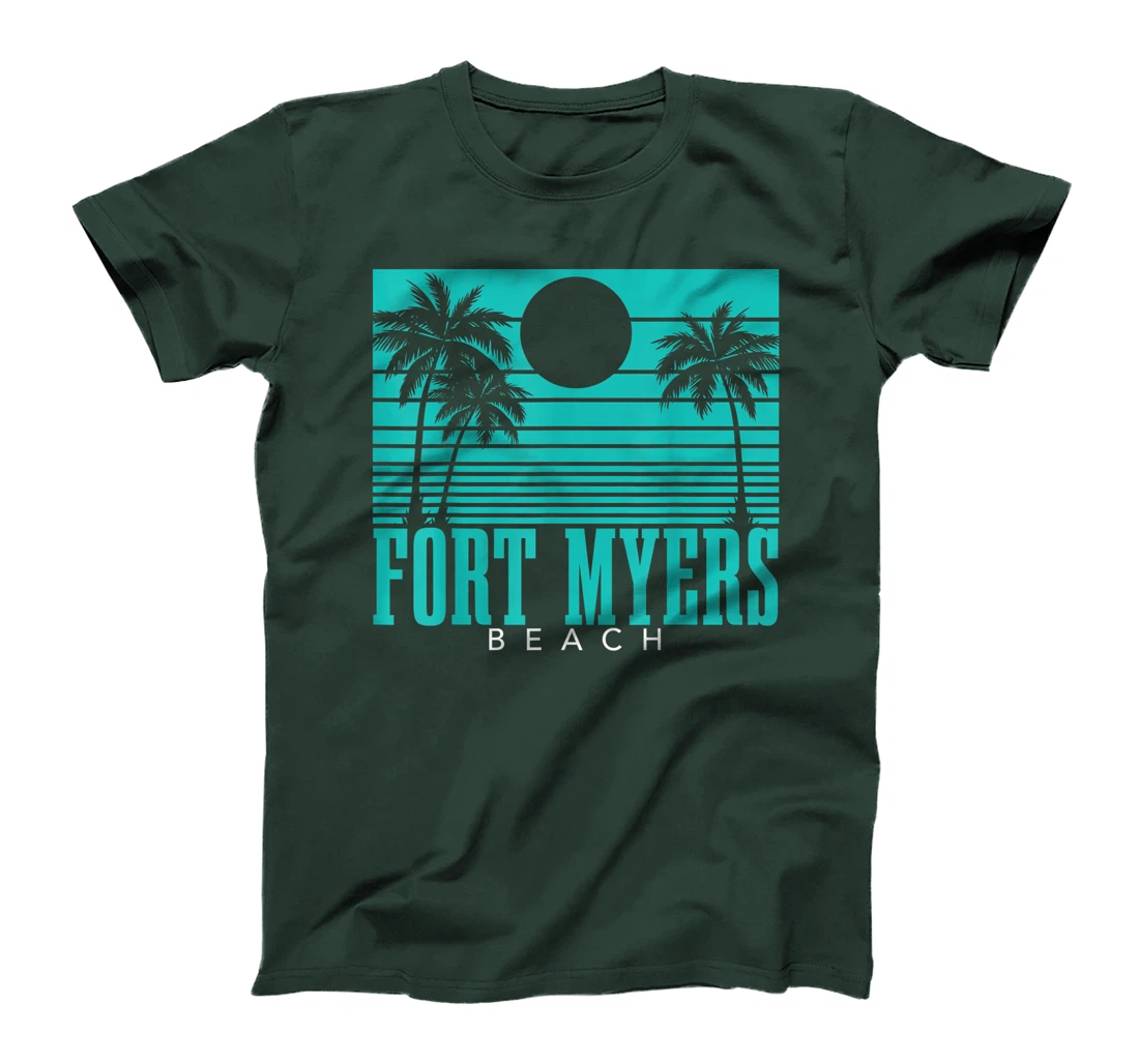 Fort Myers Beach Florida Palm Trees Surf Vintage Retro T-Shirt, Kid T-Shirt and Women T-Shirt