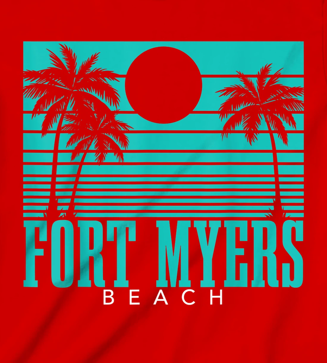 Fort Myers Beach Florida Palm Trees Surf Vintage Retro T-Shirt, Kid T-Shirt and Women T-Shirt