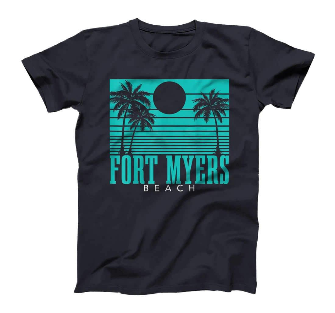 Fort Myers Beach Florida Palm Trees Surf Vintage Retro T-Shirt, Kid T-Shirt and Women T-Shirt