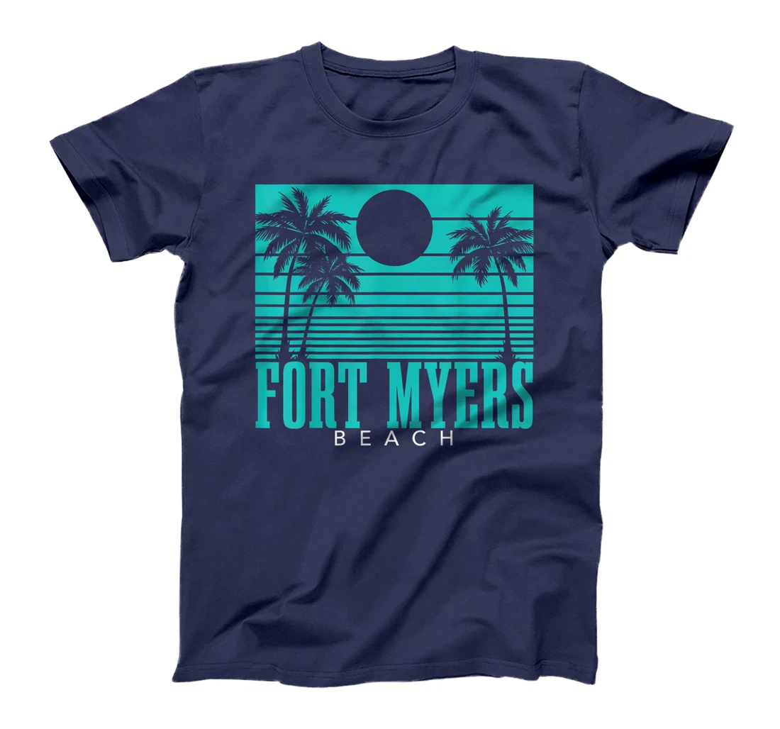 Fort Myers Beach Florida Palm Trees Surf Vintage Retro T-Shirt, Kid T-Shirt and Women T-Shirt