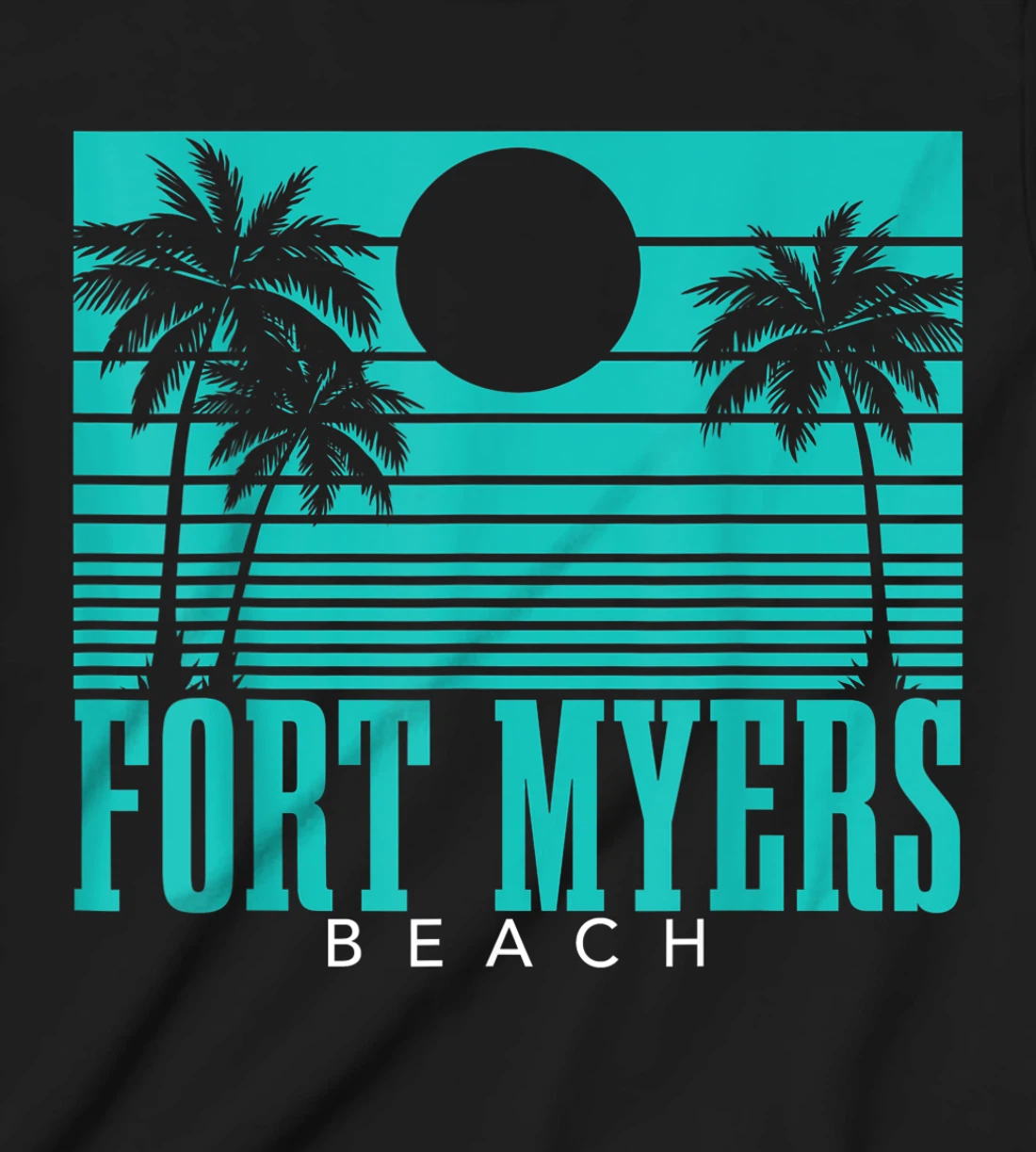 Fort Myers Beach Florida Palm Trees Surf Vintage Retro T-Shirt, Kid T-Shirt and Women T-Shirt