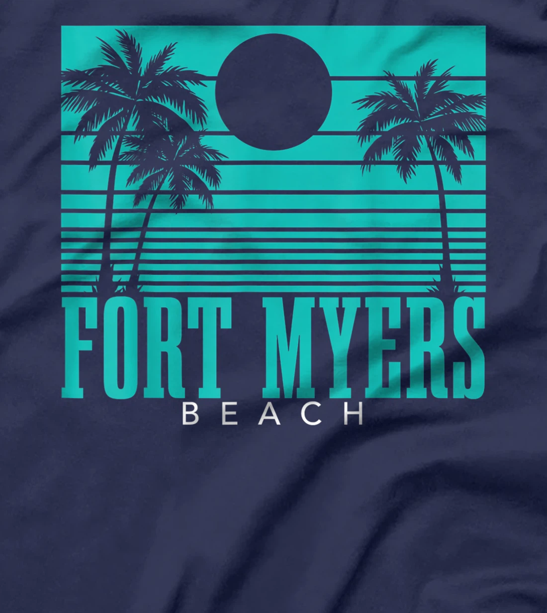 Fort Myers Beach Florida Palm Trees Surf Vintage Retro T-Shirt, Kid T-Shirt and Women T-Shirt