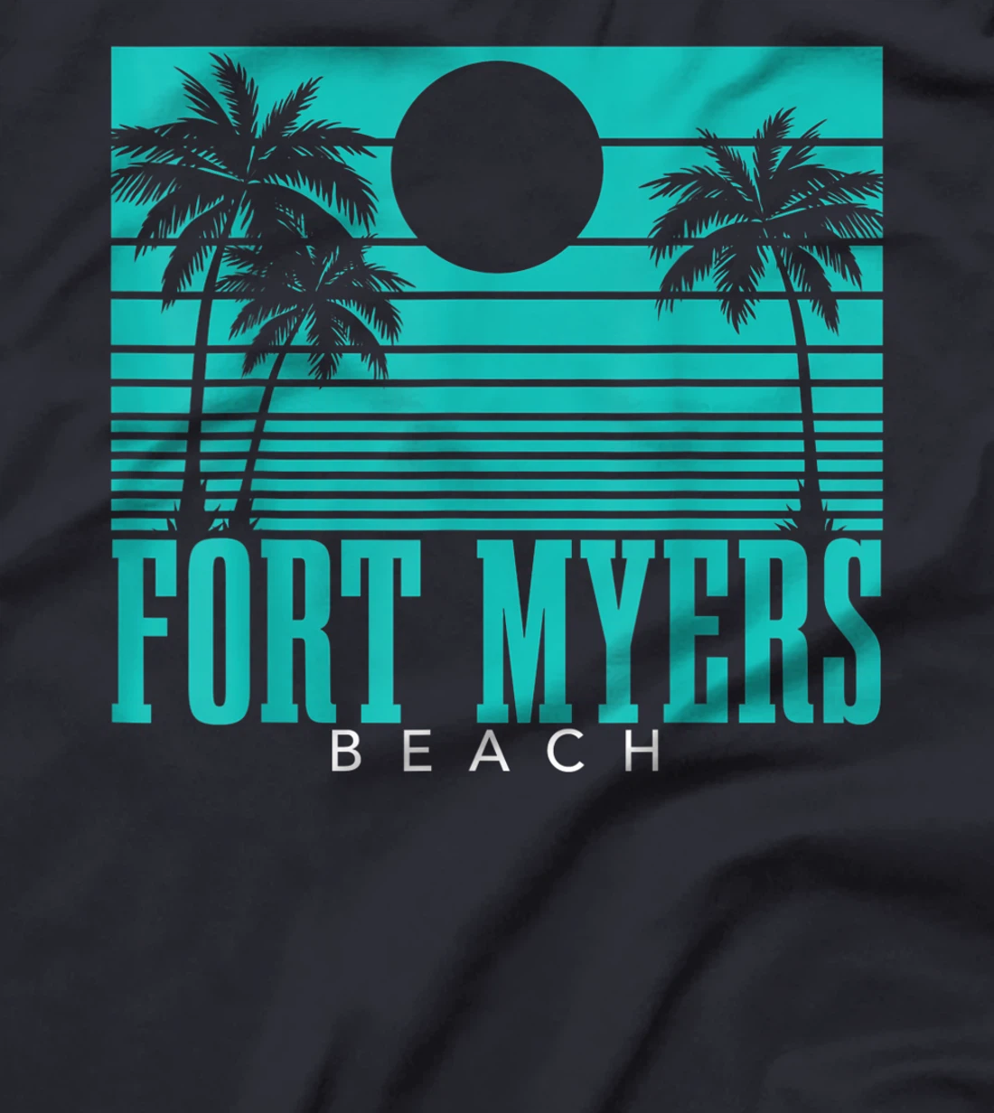 Fort Myers Beach Florida Palm Trees Surf Vintage Retro T-Shirt, Kid T-Shirt and Women T-Shirt
