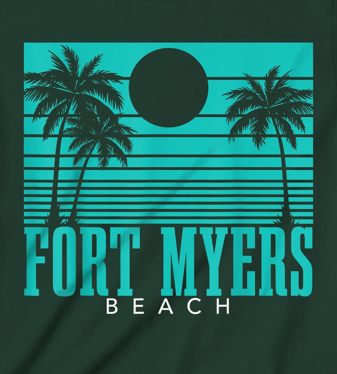 Fort Myers Beach Florida Palm Trees Surf Vintage Retro T-Shirt, Kid T-Shirt and Women T-Shirt