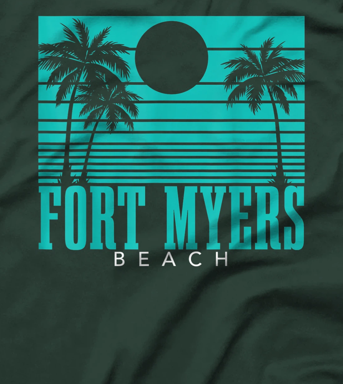 Fort Myers Beach Florida Palm Trees Surf Vintage Retro T-Shirt, Kid T-Shirt and Women T-Shirt